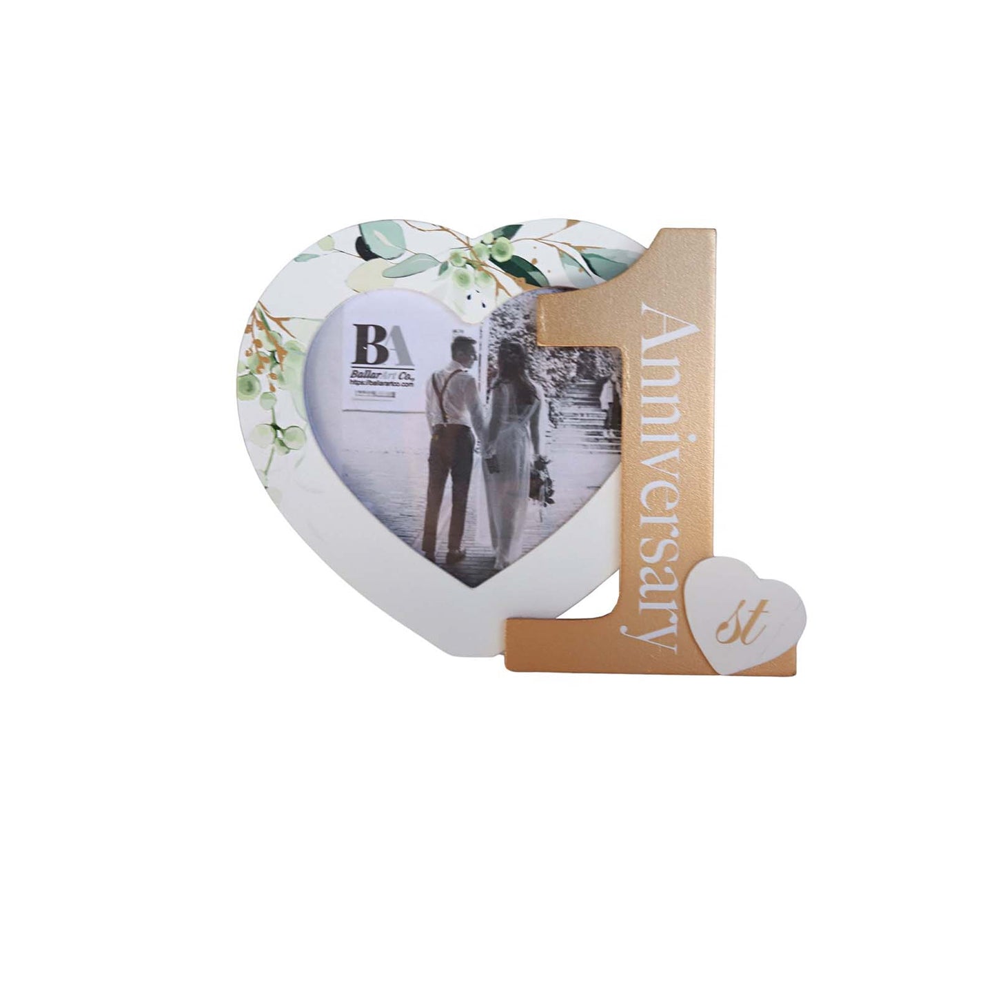 JX6224 | 1st Anniversary Heart-Shaped Photo Frame | 19X1.8X15cm