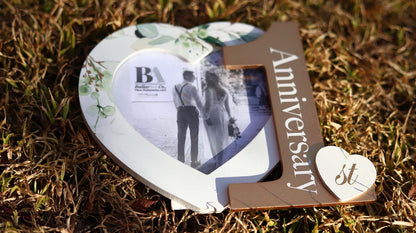 JX6224 | 1st Anniversary Heart-Shaped Photo Frame