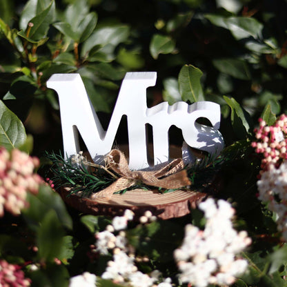 JX6227 | Luxurious "Mrs" Wedding Table Sign | 13X13X8.5cm