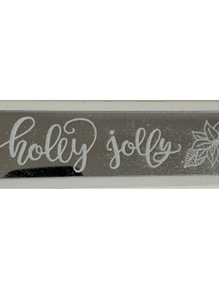 JX6244 | Holly Jolly Glass tabetop sign 15x4.5x1.8cm