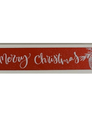 JX6245 |  Merry Christmas Glass tabetop sign   15x4.5x1.8cm