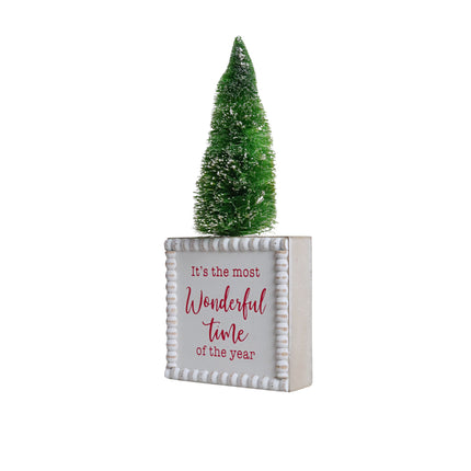WONDERFUL TIME-TABLETOP FIGURINE WITH CHRISTMAS TREE