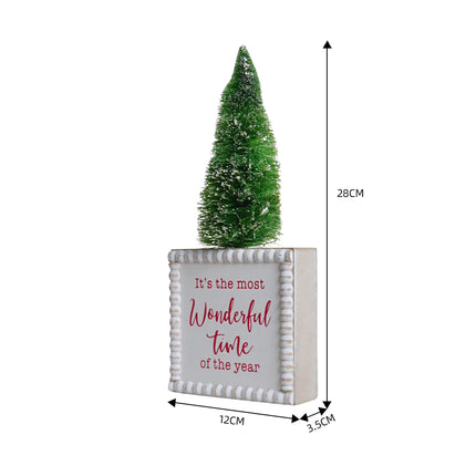 WONDERFUL TIME-TABLETOP FIGURINE WITH CHRISTMAS TREE