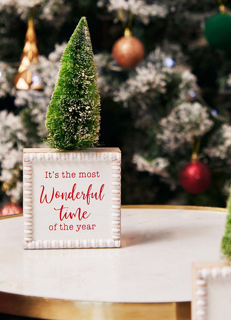 JX6322 |christmas decorations  Wonderful time-Christmas Decorations Bulk Sale 12x3.5x28CM