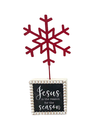 JX6324 | Christmas Decorations Bulk Sale jesus is the reason for season table top sign | 10x3.5x24cm
