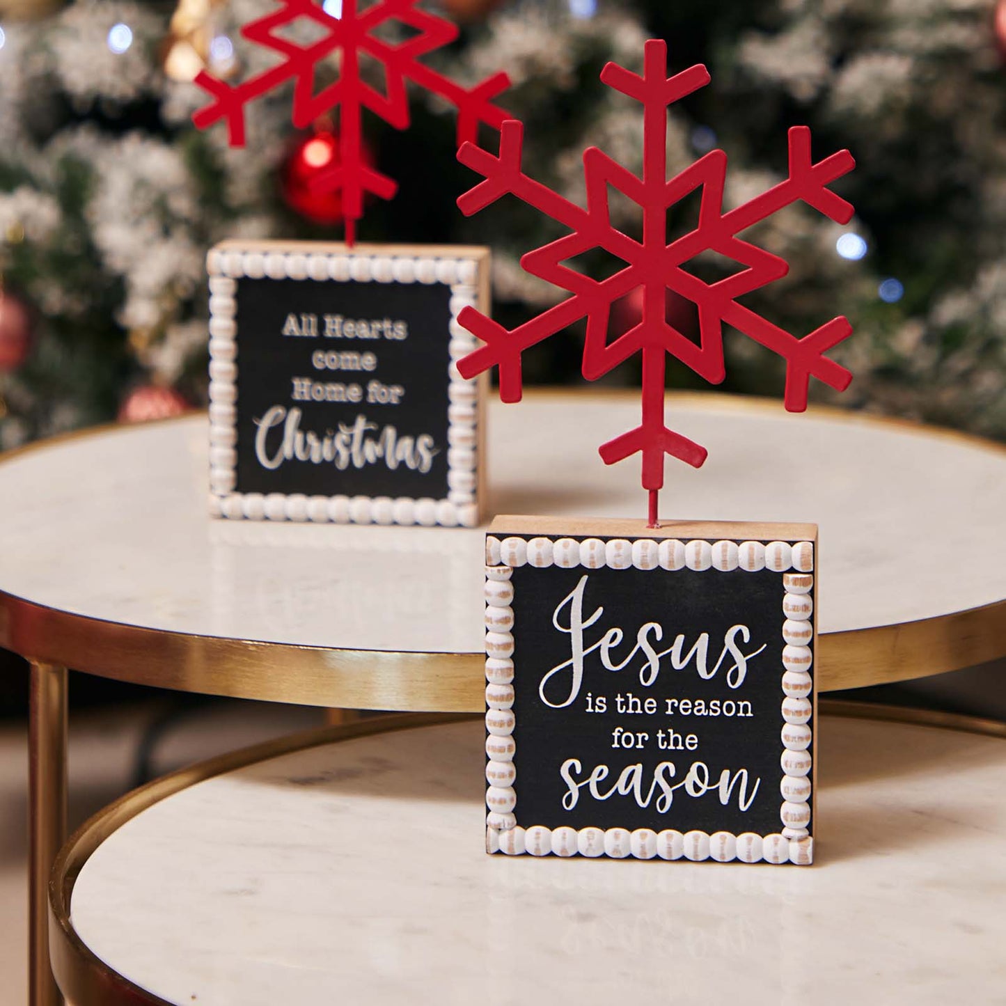 JX6324 | Christmas Decorations Bulk Sale jesus is the reason for season table top sign | 10x3.5x24cm