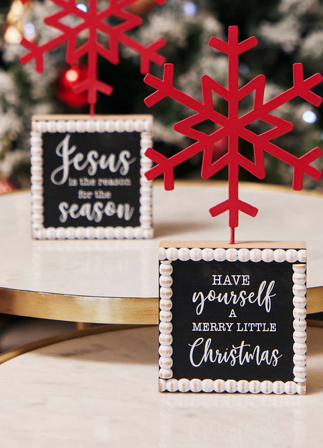 JX6325 | Christmas Decorations Bulk Sale Have yourself a Merry little Chrtismas Table top sign | 10x3.5x24cm