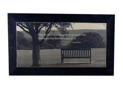 Helen Keller Love Quote Desk Plaque - What We Love Becomes Part of Us