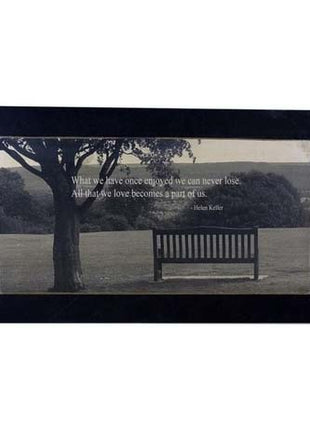 Helen Keller Love Quote Desk Plaque - What We Love Becomes Part of Us