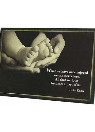 KK1572 - Desk blk/wh Love & Loss plaque | 24x16cm