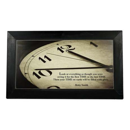 Clock Desk Plaque - See Everything First & Last Time Quote