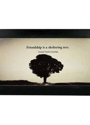 KK1761 - Wall Blk/wh Friendship tree ... plaque | 48x28cm