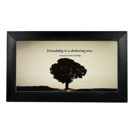 Friendship Sheltering Tree Desk Plaque - Black & White Decor