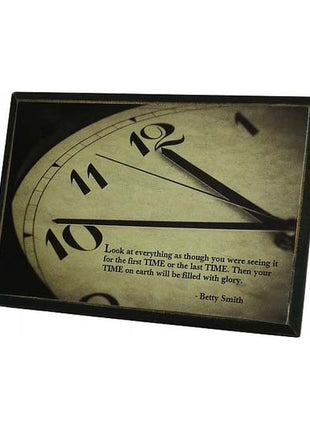 KK1764 - Desk blk/wh TIME.... plaque | 24x16cm