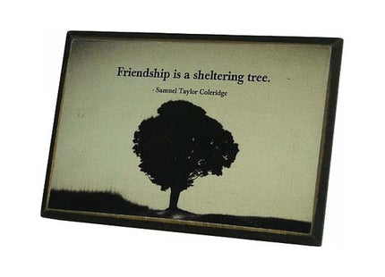 Coleridge Friendship Quote Desk Decor - Sheltering Tree Plaque