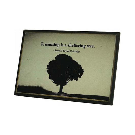 KK1765 - Desk blk/wh Friendship tree... plaque | 24x16cm
