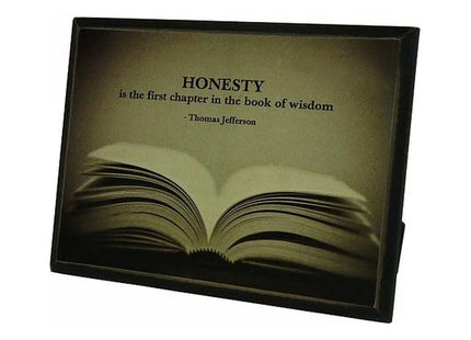 Honesty Desk Plaque - Black & White Inspirational Decor