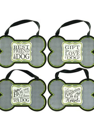 KK2059 - Dog signs w/ribbon 4asst | 20x13cm