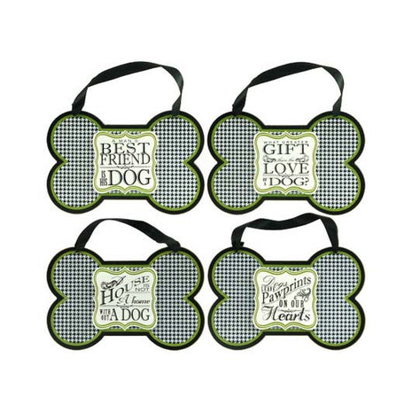 KK2059 - Dog signs w/ribbon 4asst | 20x13cm