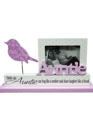 KK2393-Aun Pastel swirl Aunt cutout ph/frame | 22 x 12 x 5cm