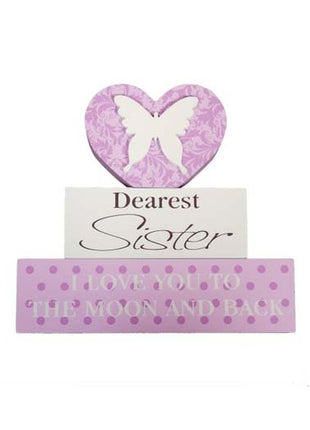 Dearest Sister Wooden Plaque