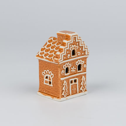 Ceramic Christmas Village House, Wide Two Storey