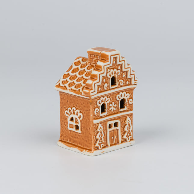 Ceramic Christmas Village House, Wide Two Storey