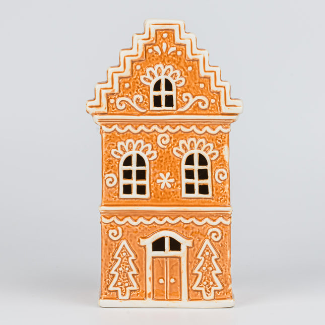 Ceramic Christmas Village House, Tall Two Storey