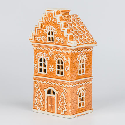 Ceramic Christmas Village House, Tall Two Storey