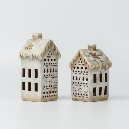 Ceramic Christmas Village House, Wide