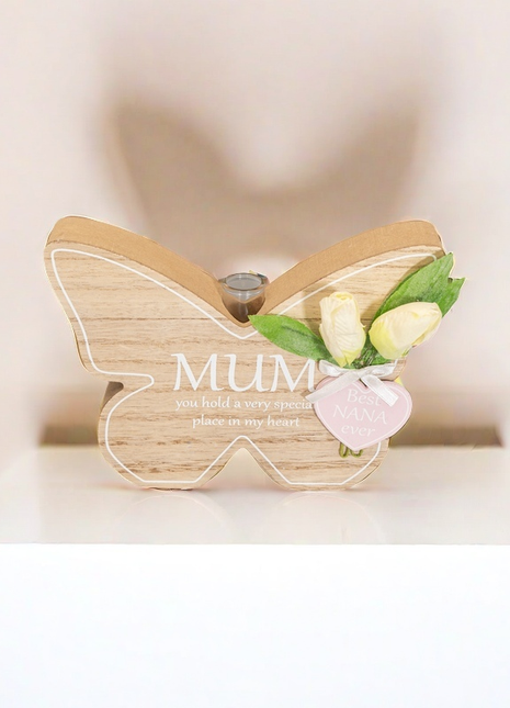 Small Flower Vase Glass Diffuser Bottle - Sentimental Gift, Elegant Home Decor Butterfly Shaped Desktop Ornament for Mother’s Day Birthday Gift