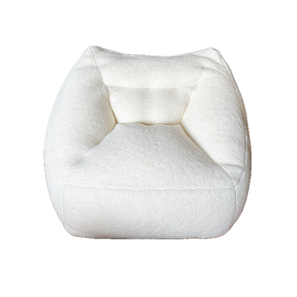 CB050| White Sherpa Fleece Single Bean Bag Sofa Chair Cover