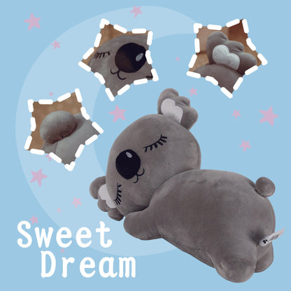 CB001 |  Gift Dreaming Koala Pillow | 45 x 30cm, Gray