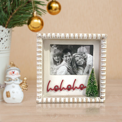 'HoHoHo' -Christmas decorations Wooden Christmas Photo Frame