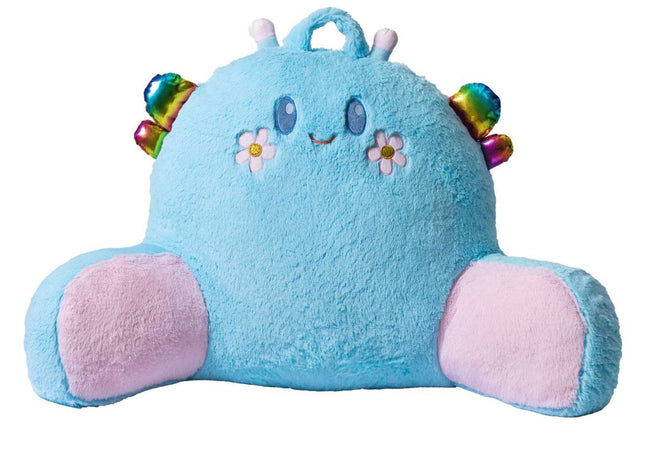 Comfortable and adorable cartoon reading pillow with soft faux fur, featuring arm support for added relaxation. Perfect as a backrest cushion for bed, couch, or chair, ideal for reading, lounging, or watching TV. 1

