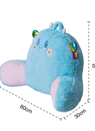 Comfortable and adorable cartoon reading pillow with soft faux fur, featuring arm support for added relaxation. Perfect as a backrest cushion for bed, couch, or chair, ideal for reading, lounging, or watching TV. 2
