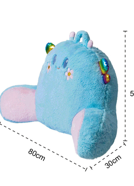 Comfortable and adorable cartoon reading pillow with soft faux fur, featuring arm support for added relaxation. Perfect as a backrest cushion for bed, couch, or chair, ideal for reading, lounging, or watching TV. 2
