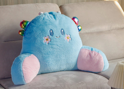 Comfortable and adorable cartoon reading pillow with soft faux fur, featuring arm support for added relaxation. Perfect as a backrest cushion for bed, couch, or chair, ideal for reading, lounging, or watching TV. 4
