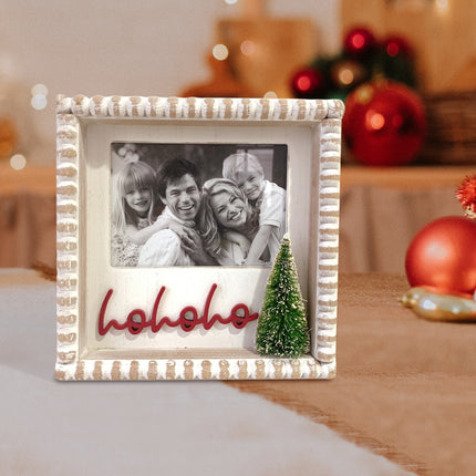 'HoHoHo' -Christmas decorations Wooden Christmas Photo Frame
