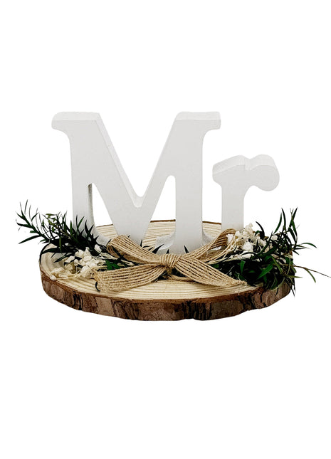 Elegant wedding table sign crafted in the stylish "MR" letter design, made of high-quality materials, perfect as a decorative centerpiece for wedding receptions, dining tables, or engagement parties, adding charm and sophistication to any romantic celebration. 1
