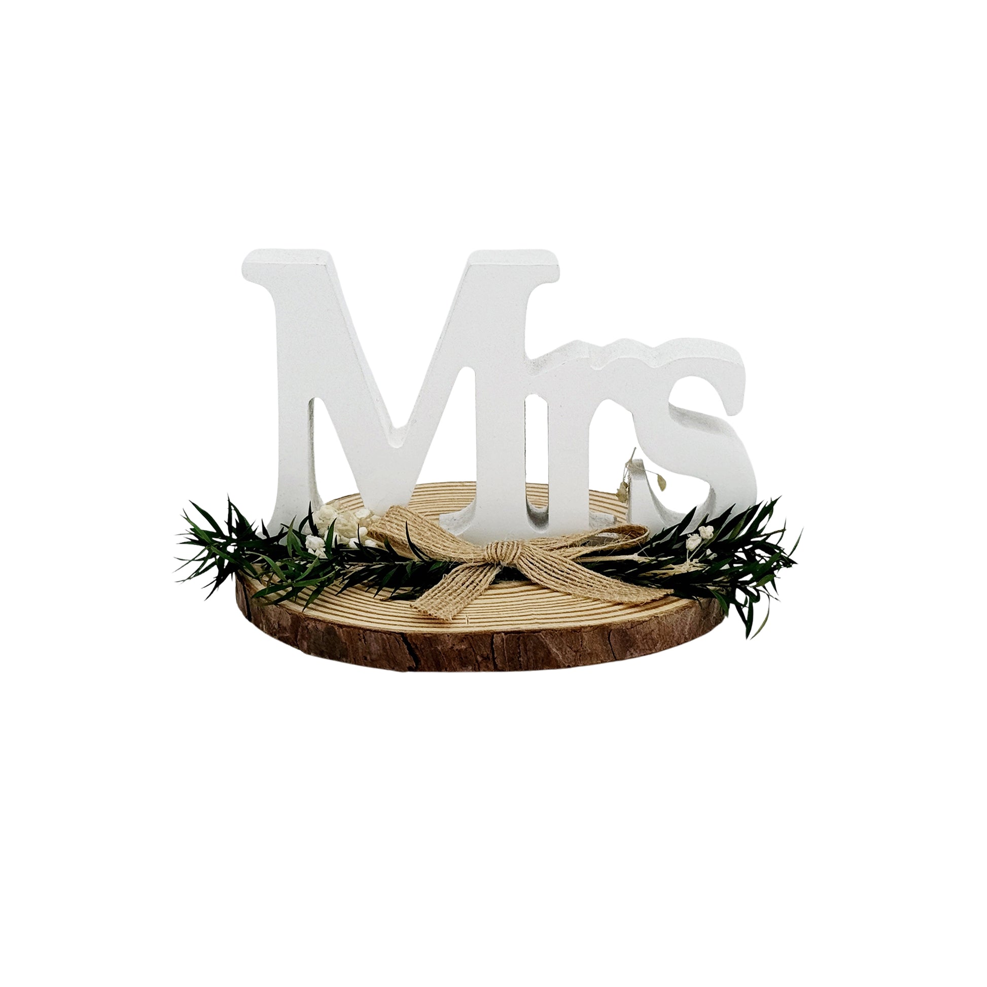 Elegant wedding table sign crafted in the stylish "Mrs" letter design, made of high-quality materials, perfect as a decorative centerpiece for wedding receptions, dining tables, or engagement parties, adding charm and sophistication to any romantic celebration. 1
