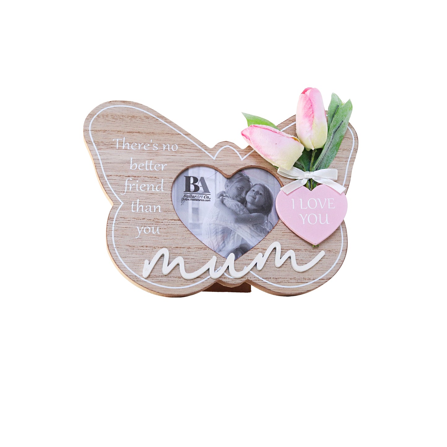 Beautiful wooden photo frame with elegant design, perfect for Mother's Day or as a thoughtful gift for any occasion, celebrating mom. The frame's refined style makes it an ideal home decor piece, adding a personal and heartfelt touch to any room. Perfect for displaying cherished memories of loved ones. 1
