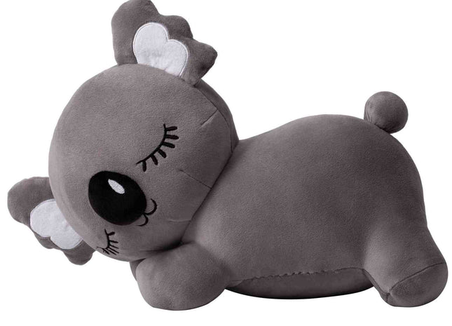 Adorable gray Koala plush toy, soft and squishy, perfect as a stuffed animal or pillow for kids. This cute Koala plushie adds charm and comfort to any space, ideal for kids and Koala lovers alike, and perfect as a gift or cozy companion. 1