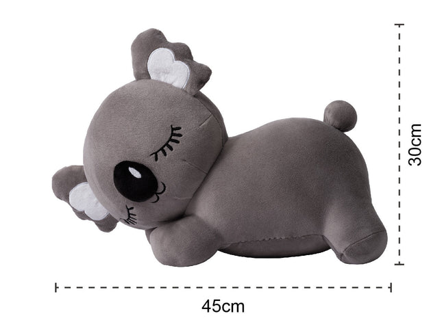 Adorable gray Koala plush toy, soft and squishy, perfect as a stuffed animal or pillow for kids. This cute Koala plushie adds charm and comfort to any space, ideal for kids and Koala lovers alike, and perfect as a gift or cozy companion. 2