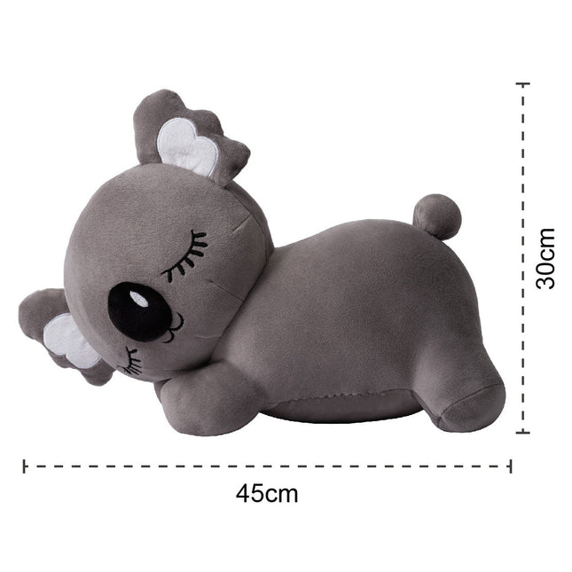 Adorable gray Koala plush toy, soft and squishy, perfect as a stuffed animal or pillow for kids. This cute Koala plushie adds charm and comfort to any space, ideal for kids and Koala lovers alike, and perfect as a gift or cozy companion. 2