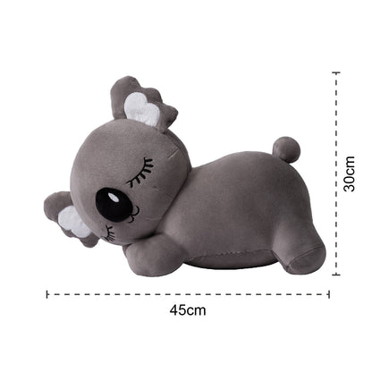 Adorable gray Koala plush toy, soft and squishy, perfect as a stuffed animal or pillow for kids. This cute Koala plushie adds charm and comfort to any space, ideal for kids and Koala lovers alike, and perfect as a gift or cozy companion. 2