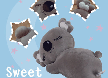 Adorable gray Koala plush toy, soft and squishy, perfect as a stuffed animal or pillow for kids. This cute Koala plushie adds charm and comfort to any space, ideal for kids and Koala lovers alike, and perfect as a gift or cozy companion. 3