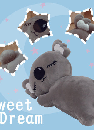 Adorable gray Koala plush toy, soft and squishy, perfect as a stuffed animal or pillow for kids. This cute Koala plushie adds charm and comfort to any space, ideal for kids and Koala lovers alike, and perfect as a gift or cozy companion. 3
