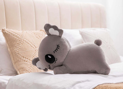 Adorable gray Koala plush toy, soft and squishy, perfect as a stuffed animal or pillow for kids. This cute Koala plushie adds charm and comfort to any space, ideal for kids and Koala lovers alike, and perfect as a gift or cozy companion. 8
