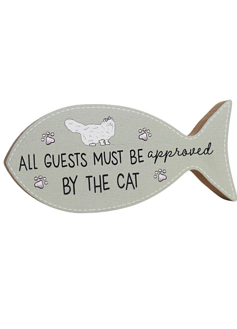 Beautiful green wooden fish-shaped decor featuring adorable cat patterns and heartwarming quotes, designed as a compact and thoughtful gift for cat lovers. Perfect for decorating shelves, tables, or any small cozy space in a cat-friendly home. 1
